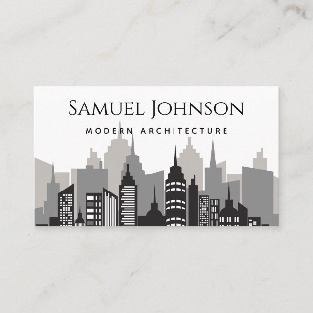 Modern Stylish Architecture Uptown House Architect Business Card (Front)