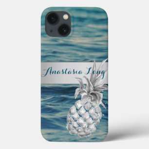 Modern Stylish, Beach, See, Pineapple iPhone 13 Case