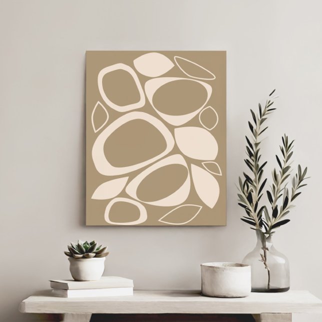 Modern Stylish Beige Cream Abstract Pattern Canvas Print (Creator Uploaded)