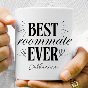 Modern Stylish Best Roommate Ever Personalised Two-Tone Coffee Mug