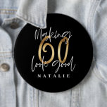 Modern stylish black and gold 60th birthday<br><div class="desc">Modern black and gold 60th birthday gift. Part of a elegant stylish collection.</div>