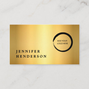 Modern stylish black and gold logo professional business card