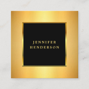 Modern stylish black and gold professional square business card