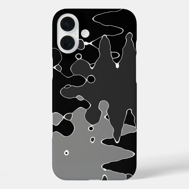 Modern Stylish Black and White Pattern Case-Mate iPhone Case (Back)