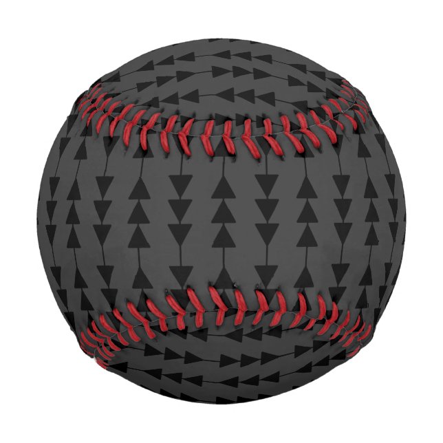 Modern & Stylish Black Hanging Triangles on Smoky Baseball (Front)