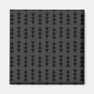 Modern & Stylish Black Hanging Triangles on Smoky Magnet