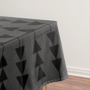 Modern & Stylish Black Hanging Triangles on Smoky Tablecloth