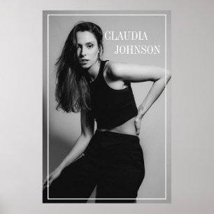 Modern Stylish Black & White Photo Poster