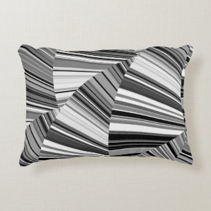 Modern Stylish Black White Silver Pattern Decorative Cushion
