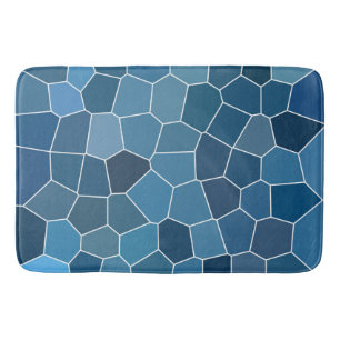 Modern Stylish Blue Pattern Bath Mat