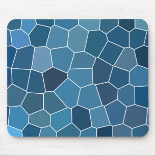 Modern Stylish Blue Pattern Mouse Mat