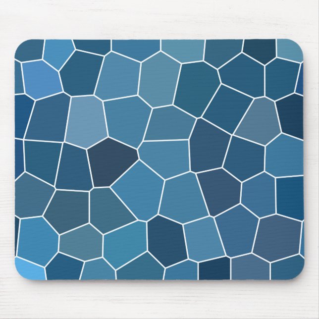 Modern Stylish Blue Pattern Mouse Mat (Front)