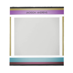Modern Stylish Bold Personalised Name Notepad