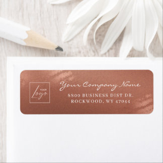 Modern Stylish Bronze Business Logo Return Address