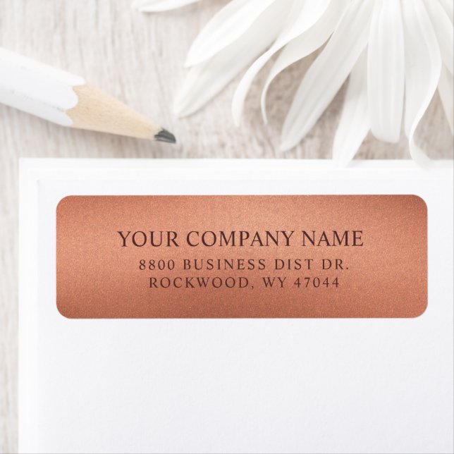 Modern Stylish Bronze Business Return Address (Insitu)