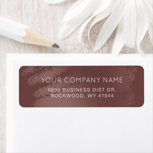 Modern Stylish Bronze Business Return Address (Insitu)