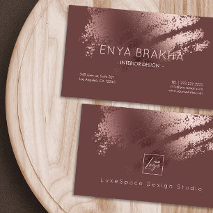 Modern Stylish Bronze Logo Business Card