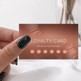 Modern Stylish Bronze Logo Customer Loyalty Business Card