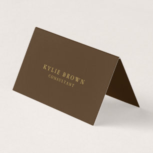 Modern Stylish Brown Gold Professional Trendy Business Card