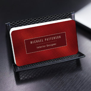 Modern Stylish Burgundy Foil Textured Professional Business Card