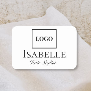 Modern Stylish Business Brand Logo Personalised Name Tag