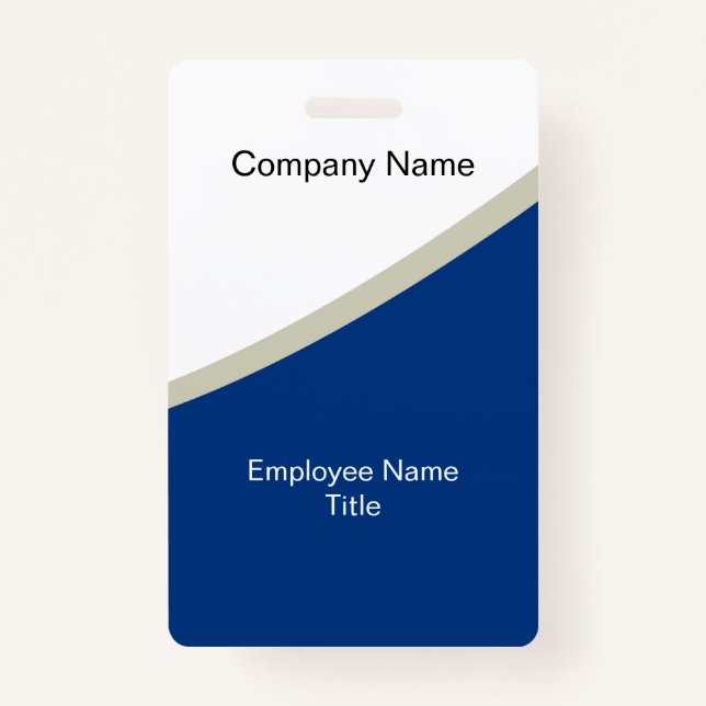 Modern Stylish Business Employee Badge Template ID Badge (Front)