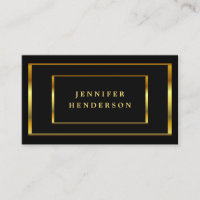 Modern stylish chic black and gold professional bu
