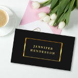 Modern stylish chic black and gold professional business card<br><div class="desc">Modern chic professional gold and black business cards.
You can easily change the text.
If you need help please contact me.</div>