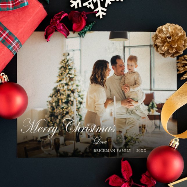 Modern Stylish Christmas Photo Holiday Card (Creator Uploaded)