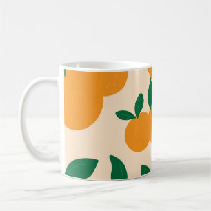 Modern Stylish Citrus Fruit Oranges Pattern Coffee Mug