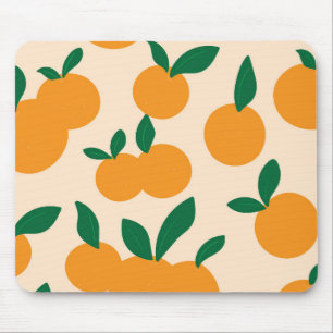 Modern Stylish Citrus Fruit Oranges Pattern Mouse Mat