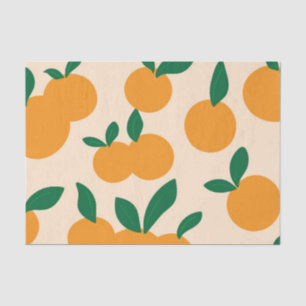 Modern Stylish Citrus Fruit Oranges Pattern Tissue Paper