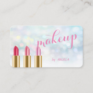 Modern Stylish Colourful Bokeh ,Lipstick Business Card
