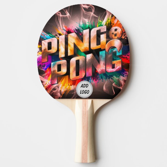 modern stylish colourful LOGO trendy Ping Pong Paddle (Front)