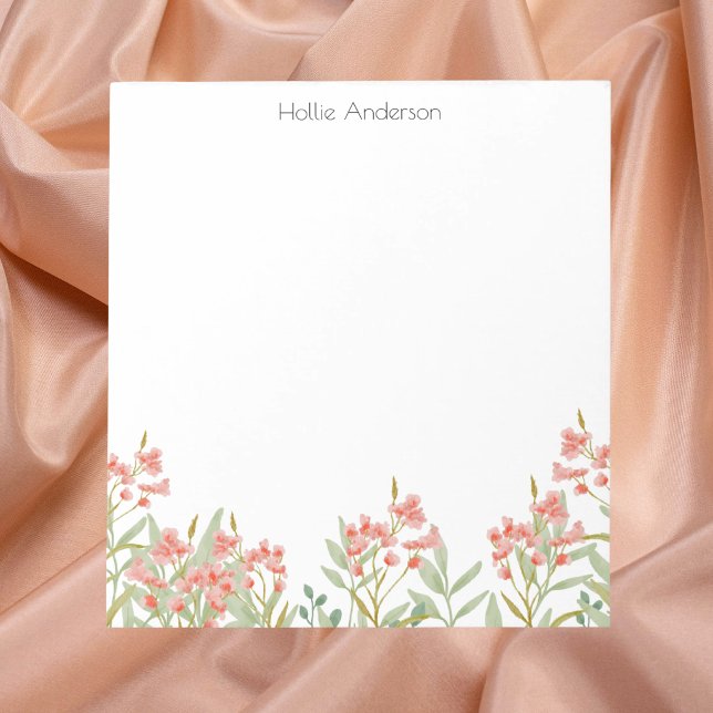 Modern Stylish Colourful Watercolor Floral  Notepad (Creator Uploaded)