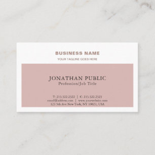 Modern Stylish Colours Professional Chic Plain Business Card