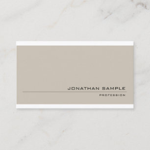 Modern Stylish Colours Trendy Minimalistic Plain Business Card