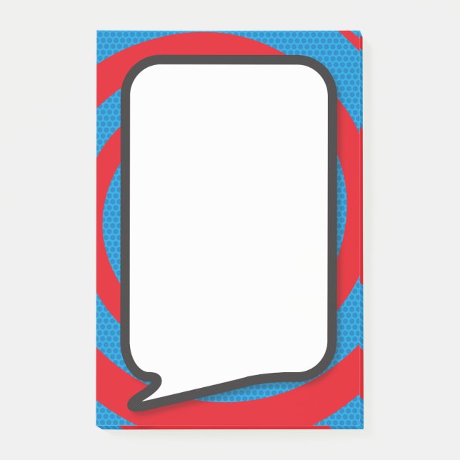 Modern Stylish Comic Book Speech Bubble Post-it Notes (Front)