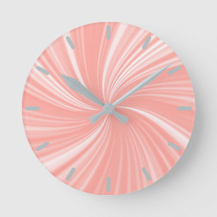 Modern Stylish Coral Pattern Round Clock