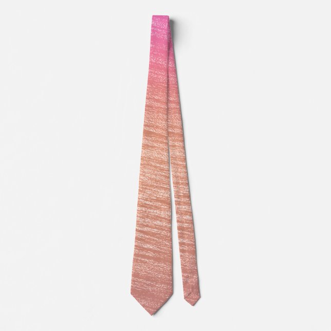 Modern Stylish Coral Pink Design Pattern Tie (Front)