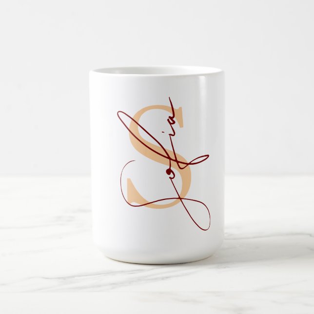 Modern Stylish Custom Name  Coffee Mug (Center)