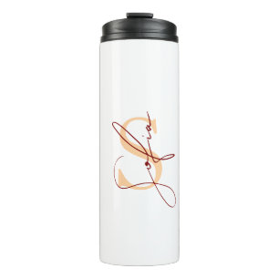 Modern Stylish Custom Name  Thermal Tumbler