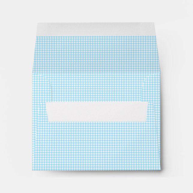 Modern Stylish Cute Blue Dots Design Envelope (Back (Bottom))