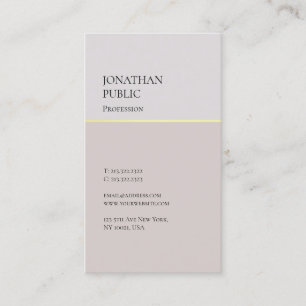 Modern Stylish Design Simple Plain Trendy Luxury Business Card