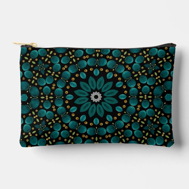 Modern Stylish Dot Mandala Pattern  Accessory Pouch (Front)
