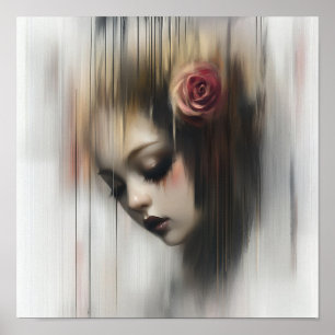 Modern Stylish Elegant Abstract Beautiful Woman Poster