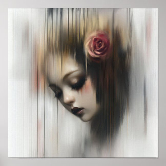 Modern Stylish Elegant Abstract Beautiful Woman Poster