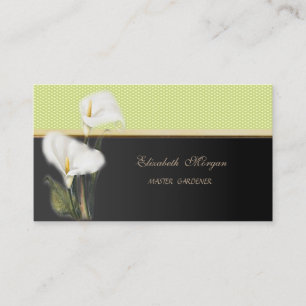 Modern Stylish Elegant-Polka Dots,Calla Business Card