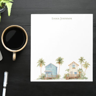 Modern Stylish Elegant Tropical Watercolor Notepad