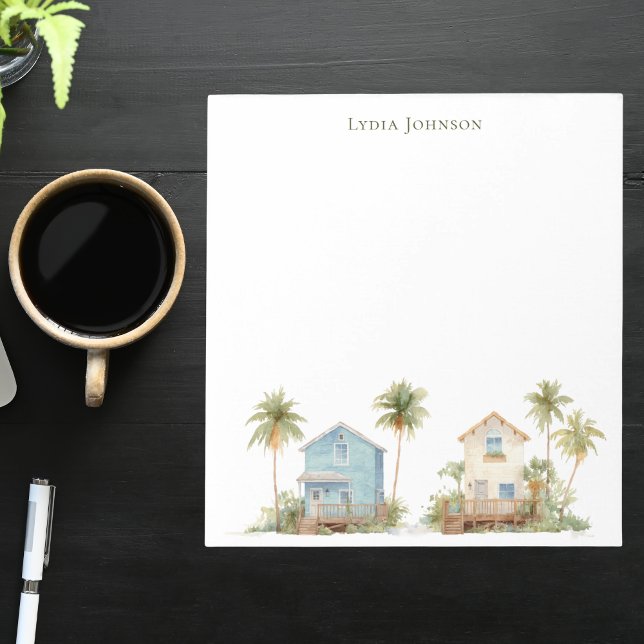 Modern Stylish Elegant Tropical Watercolor Notepad (Creator Uploaded)